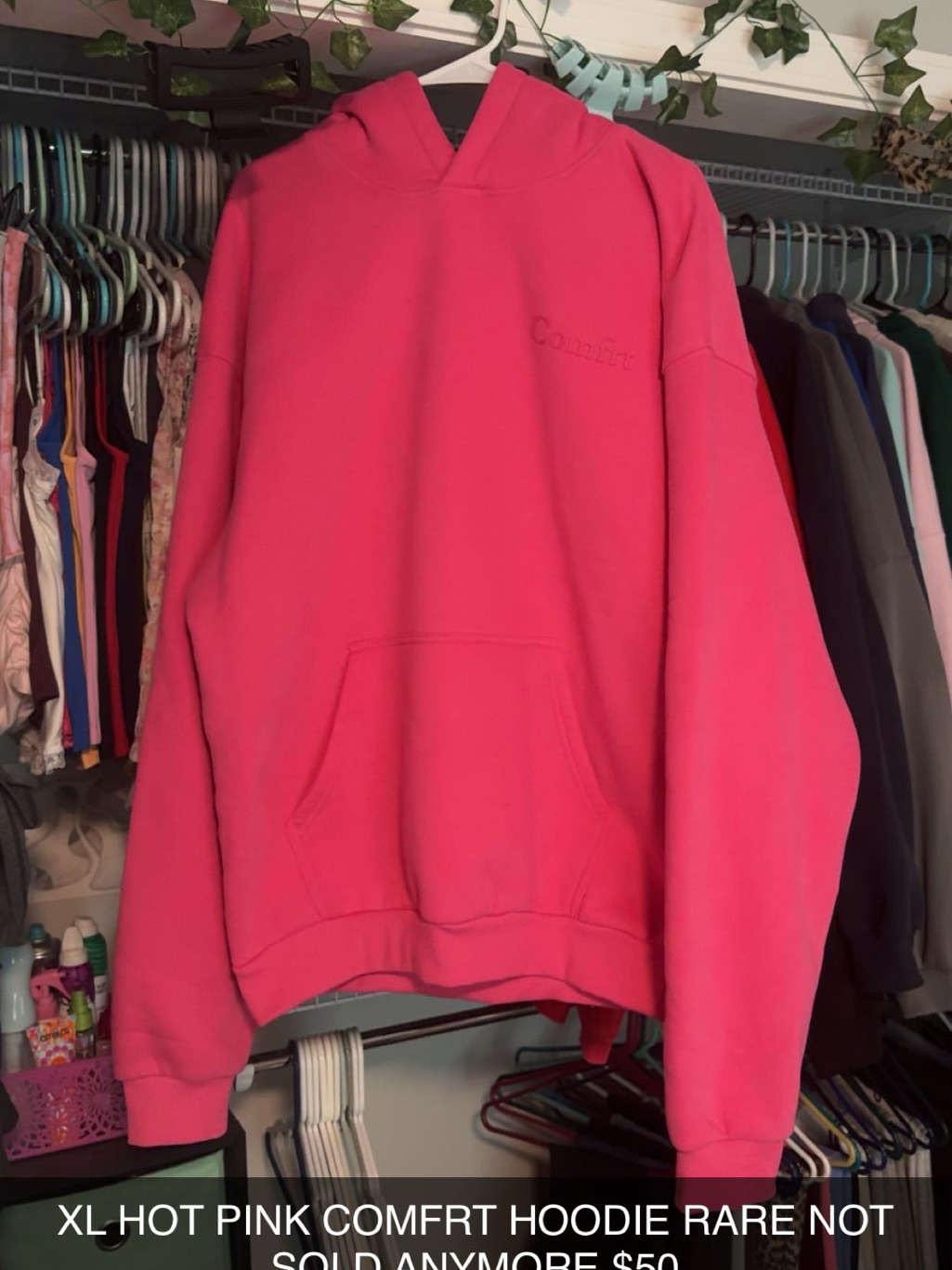 Comfort Brand Xl Hot Pink Hoodie